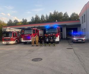 Hołd małopolskich strażaków dla zmarłego kolegi