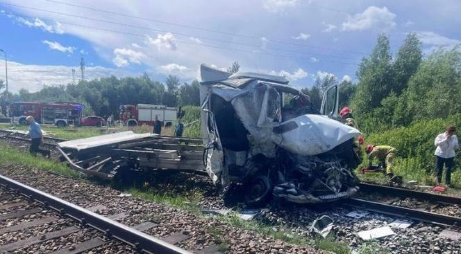 Wypadek na przejeździe kolejowym w Dąbrowie Górniczej
