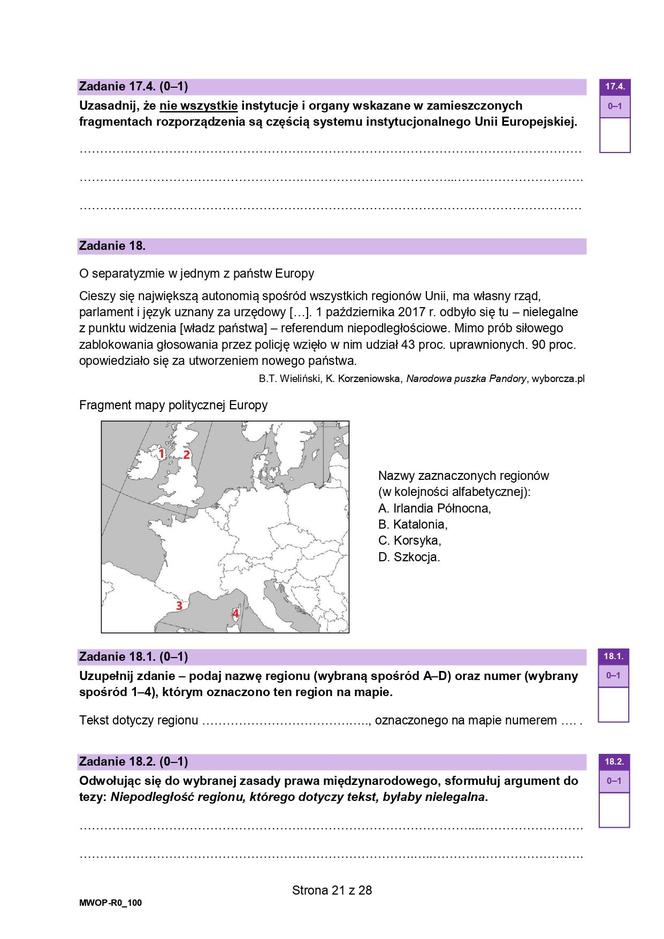 WOS 2024 - matura, arkusze CKE (formuła 2023)