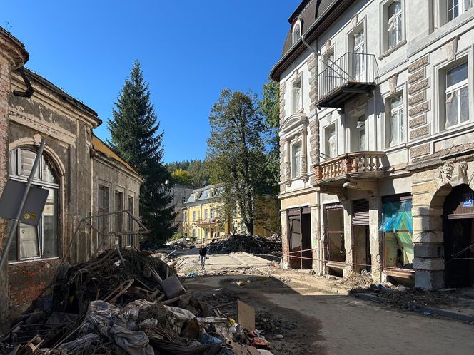 Lądek-Zdrój po przejściu fali powodziowej