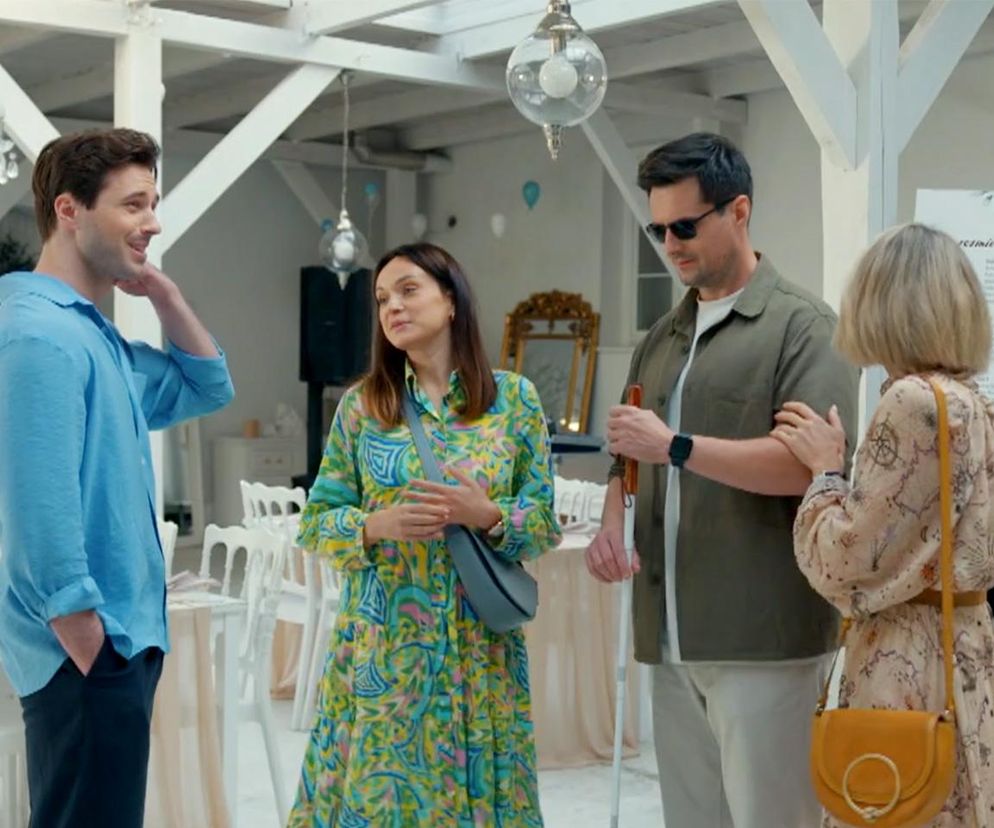 Barwy szczęścia, odcinek 3133: Malwina (Joanna Gleń), Herman (Maciej Raniszewski), Natalia (Maria Dejmek), Cezary  (Marcel Opaliński)