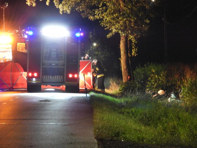 Roztrzaskał się mercedesem na drzewie. Nie miał żadnych szans