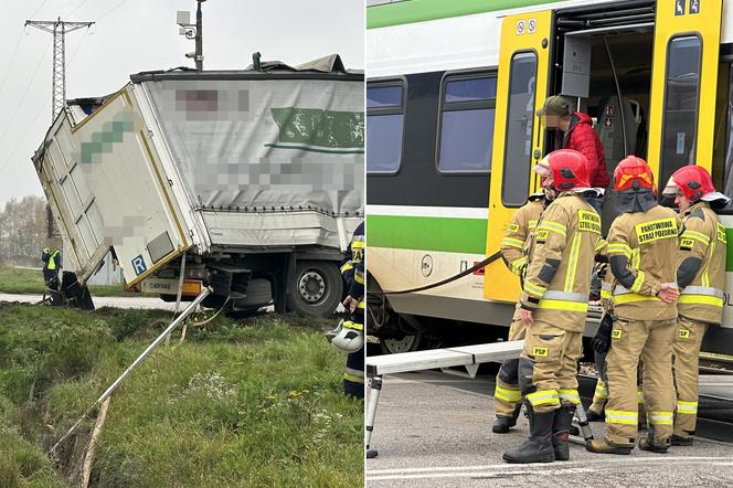 Potworne zderzenie w Ołtarzewie. Pociąg zmiótł w torów samochód ciężarowy