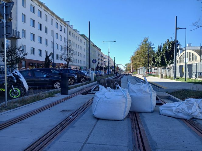 Budowa tramwaju na ul. Rakowieckiej w Warszawie