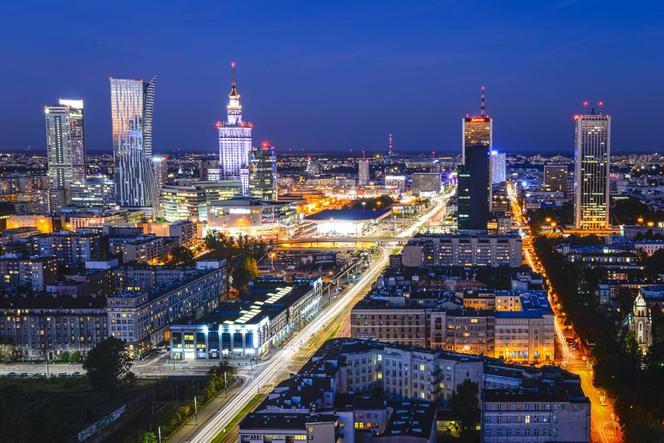 Warszawa widok z wieżowca Millennium Plaza