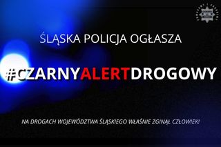 Czarny Alert Drogowy w Sosnowcu