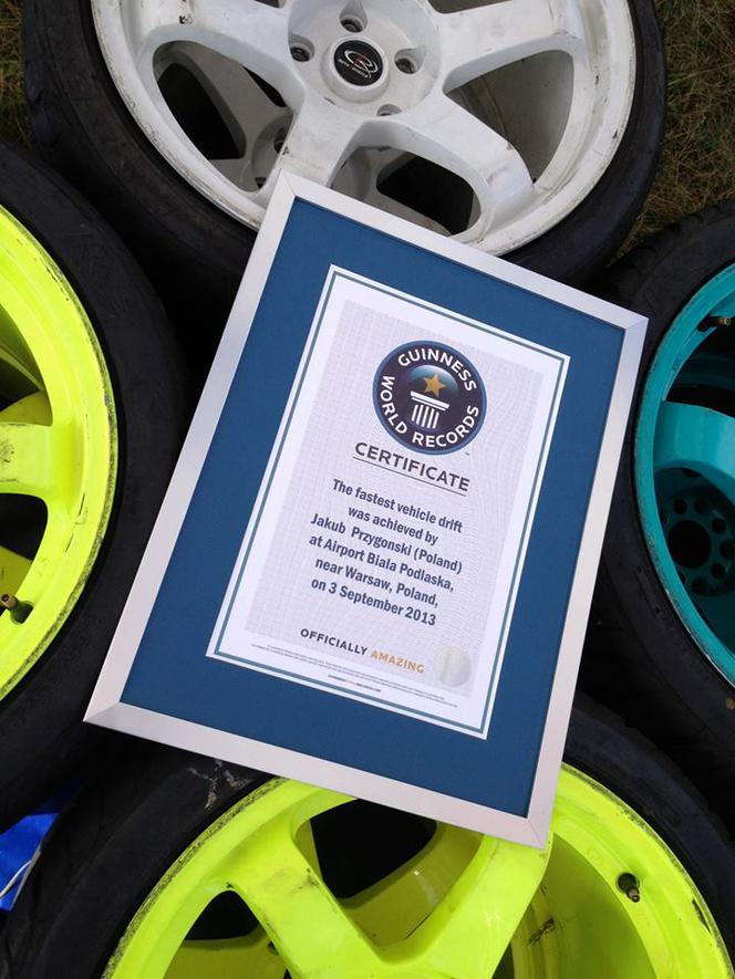 rekord Guinnessa prędkości w drifcie