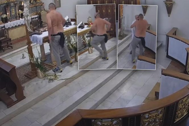 Półnagi mężczyzna przerwał mszę. Krzyczał, był agresywny