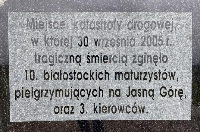 16. rocznica katastrofy autokaru pod Jeżewem