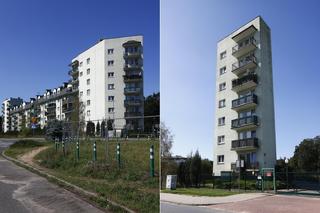 Najwęższy blok w Warszawie stoi na Białołęce. Wygląda jak naleśnik
