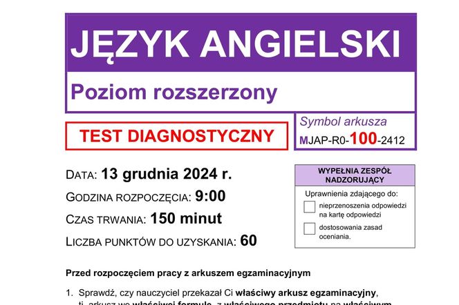 Matura próbna 2025: angielski. Arkusze CKE i odpowiedzi. Poziom rozszerzony [Formuła 2023]