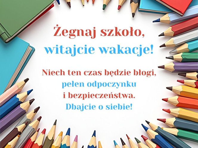 Grafiki i kartki na zakończenie roku szkolnego
