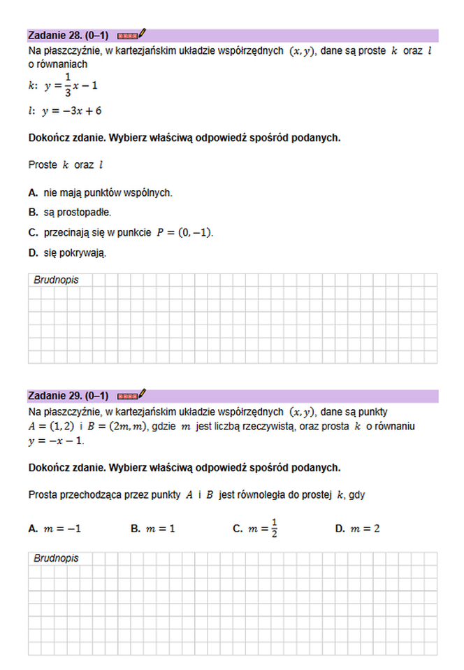 Matura próbna grudzień 2022 - matematyka