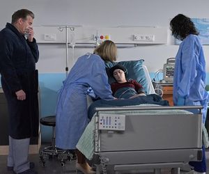 Pierwsza miłość, odcinek 4060: Angelika (Patrycja Franczak), Jakub Wenerski (Przemysław Sadowski), Eliza (Anna Maria Sieklucka)