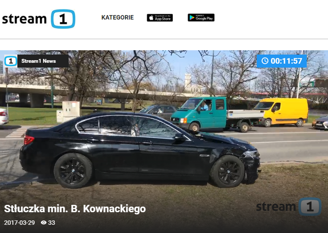 PILNE: Minister Bartosz Kownacki mial wypadek. Rozbite BMW