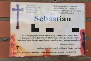 Pogrzeb Sebastiana z Katowic. Wzruszająca kartka na szkole chłopca: Nie płaczcie, ja nie wrócę