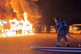 Pożar w Bytomiu. Spłonęły autobusy w zajezdni