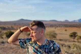 Marcin Mroczek oko w oko z lwem