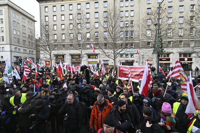 Rolniczy protest w Warszawie