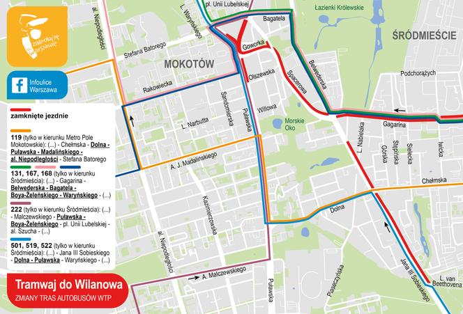 Rusza budowa trasy tramwajowej na Wilanów. Duże utrudnienia na Mokotowie