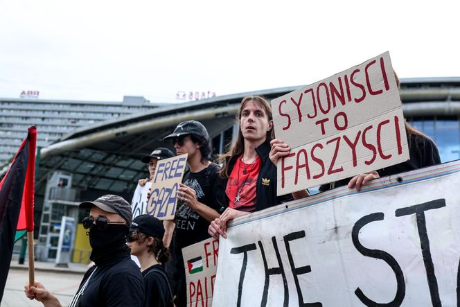 Protesty przed Polska - Izrael na Eurobasket 2025