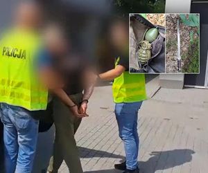 Ruszył z szablą na policjantów! Włamywacz miał też granaty i ostrą amunicję