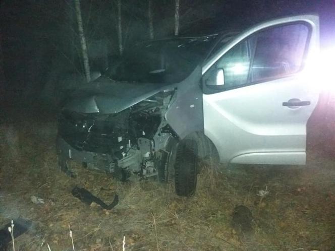 Wypadek w kierunku Leszyc. Kierowca uderzył w słup i uciekł z miejsca zdarzenia! [ZDJĘCIA]