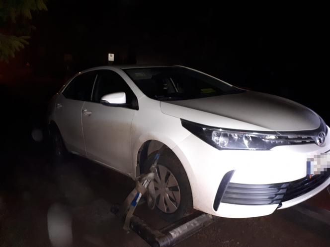 Zdjęcie z akcji policji na terenie powiatu wołomińskiego
