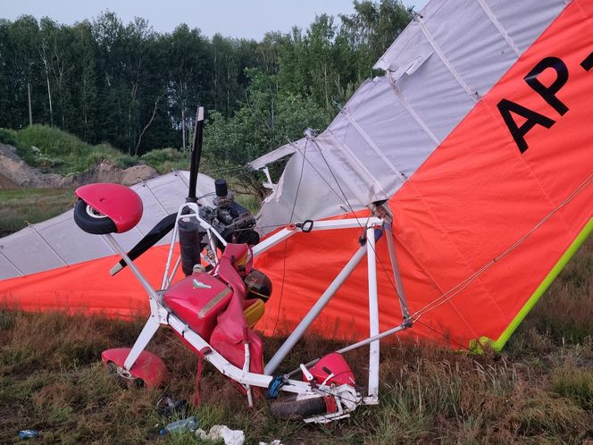 Motolotnia runęła na ziemię. Pilot w stanie ciężkim