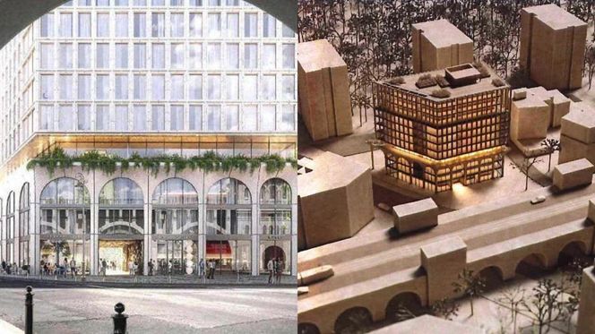 Planowany apartamentowiec obok mostu Poniatowskiego w Warszawie