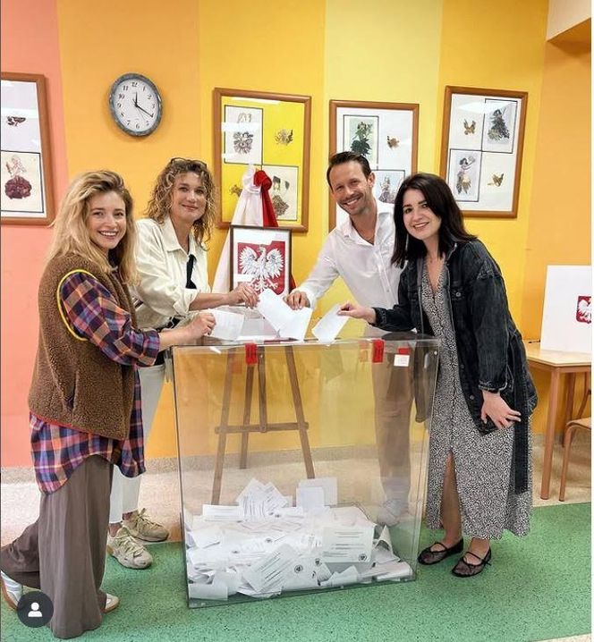 Wybory Prezydenckie 2025: Tak głosują gwiazdy w drugiej turze! Mateusz Banasiuk i Joanna Trzepiecińska