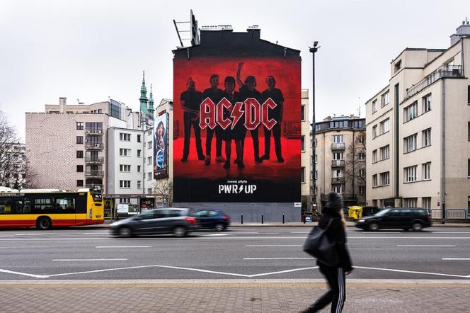 AC/DC - mural w Warszawie