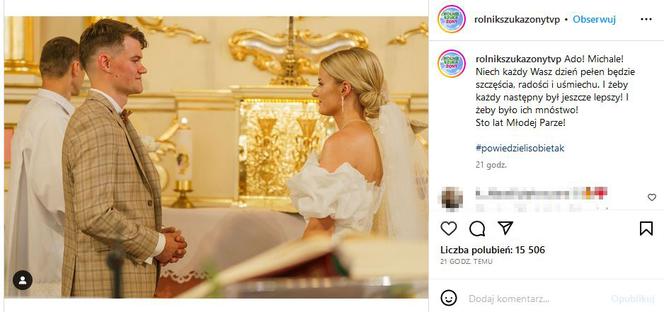 Ada i Michał z "Rolnik szuka żony" wyprawili huczne wesele