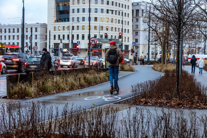 Zielona Marszałkowska między placem Bankowym a ul. Królewską