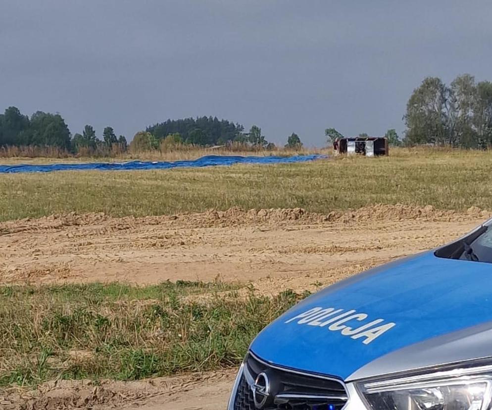 Wypadek podczas lądowania balonu. Dwie osoby wypadły z kosza. Prokuratura zabezpieczyła nagranie