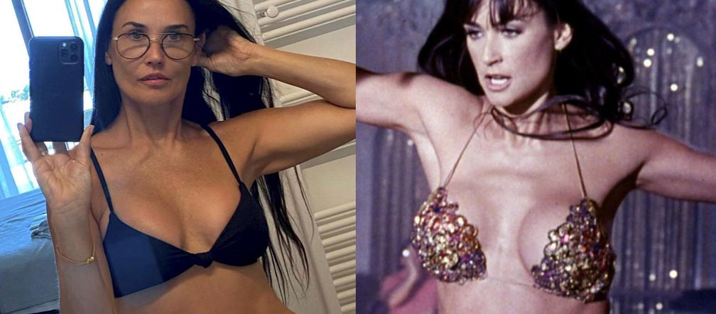 Zrobiła striptiz po 25 latach! Demi Moore pokazała się w bikini. Wygląda na 59 lat?