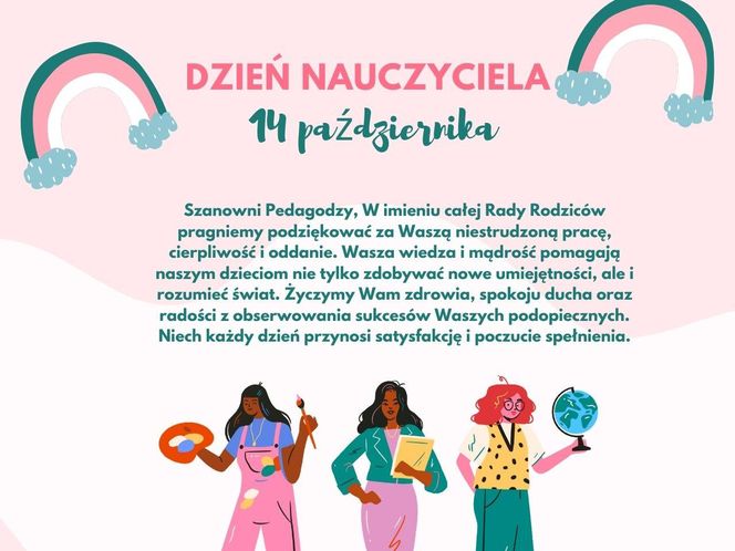 Życzenia od rady rodziców na Dzień Nauczyciela