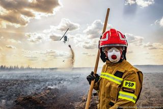 Pożar w Biebrzański Parku Narodowym