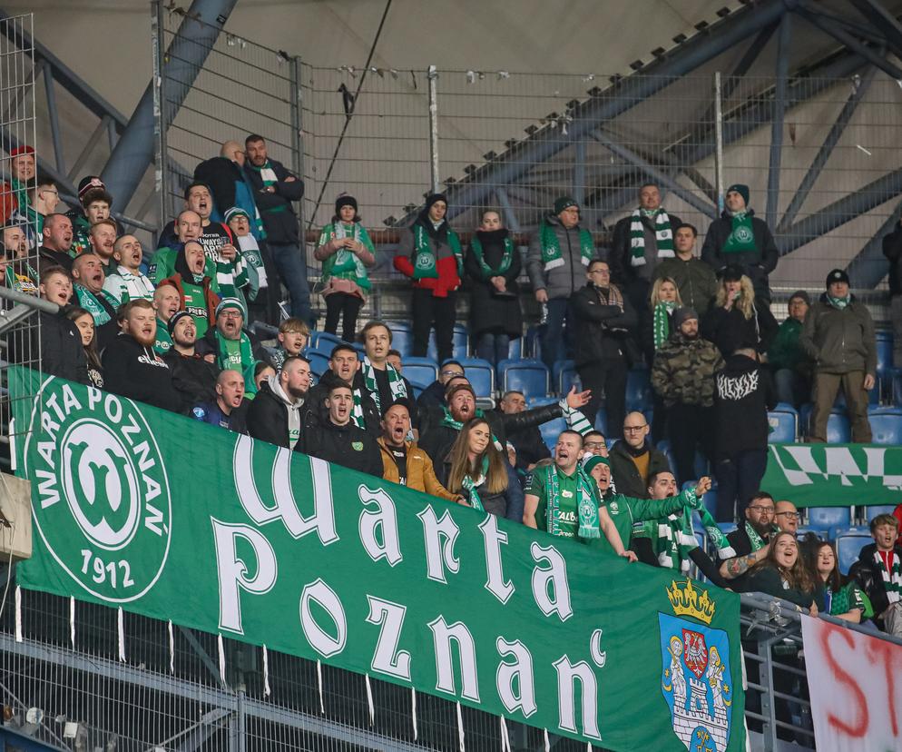 Kibice na meczu Lech Poznań - Warta Poznań