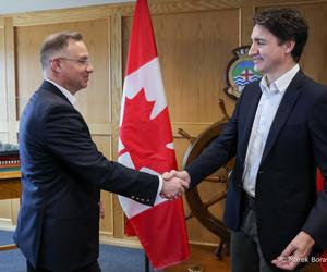 Prezydent RP Andrzej Duda i premier Kanady Justin Trudeau. Spotkanie z Premierem Kanady w bazie marynarki wojennej Canadian Forces Base Esquimalt