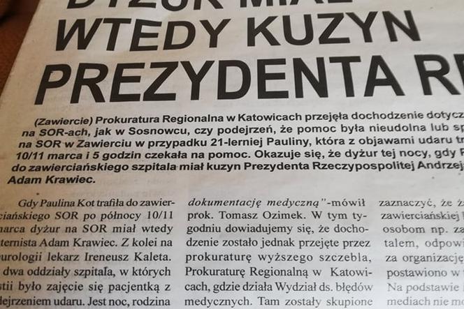 Lekarz, który sprawował dyżur w szpitalu w Zawierciu to... kuzyn Andrzeja Dudy! To on leczył Paulinę? [ZDJĘCIA]