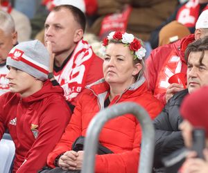 Kibice na meczu Polska -Nowa Zelandia na Stadionie Śląskim