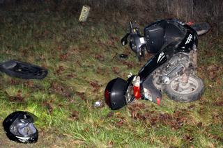 Motorowerzysta nie trafił w skrzyżowanie na DK 63. Miał blisko 3,5 promila [ZDJĘCIA]