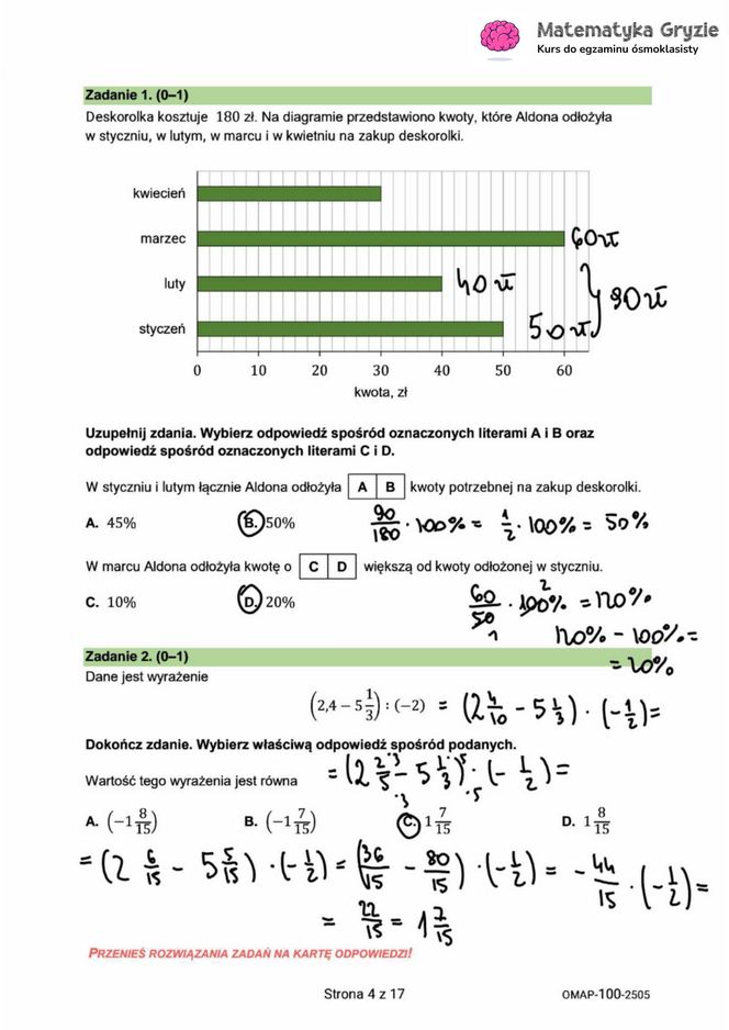 Egzamin ósmoklasisty 2025 - matematyka