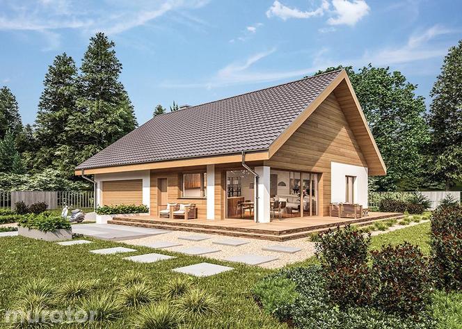 Projekt domu do 100 m² z dwustanowiskowym garażem