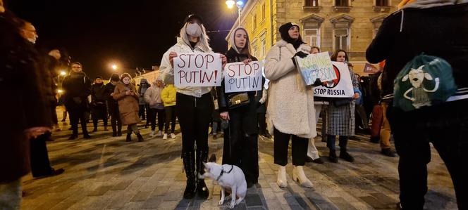 Lublin: protest wobec rosyjskiej agresji na Ukrainę