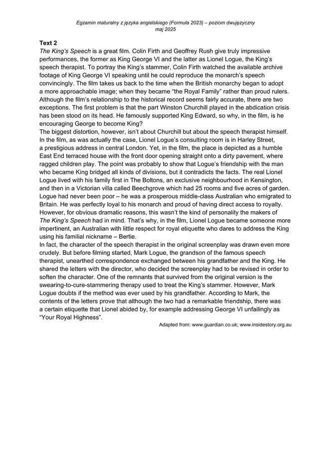 Matura 2025: angielski dwujęzyczny 8.05.2025. Arkusze CKE i odpowiedzi