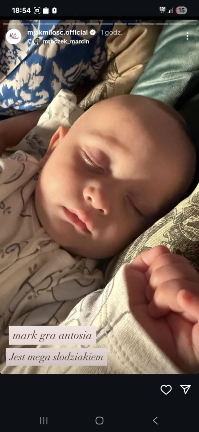 M jak miłość. Antoś (Mark Myronenko) na planie