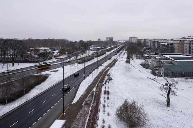 Śnieżna zima w Warszawie