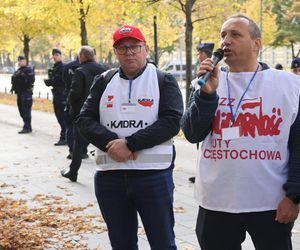 Protest hutników w Warszawie (23.10.2024)